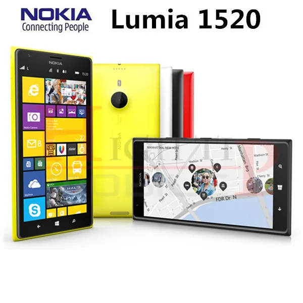 Разблокированный мобильный телефон Nokia Lumia 1520 6,0 МП дюймов сенсорный экран четырехъядерный 32 Гб Windows OS отремонтированный