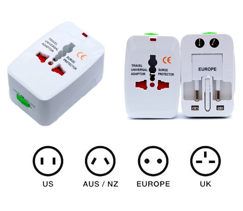 

All in One Universal International Plug Adapter World Travel AC Power Charger Adaptor with AU US UK EU converter Plug 10pcs DHL