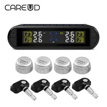 CAREUD Wireless External Built-In Tire Pressure Sensor USB Charging Solar Panel Self-Changing TPMS Tire Pressure Monitor System