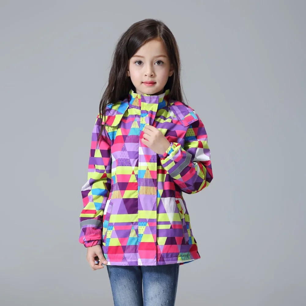 Водонепроницаемый индекс 5000 мм ветрозащитная верхняя одежда для детей Куртки для маленьких девочек детское пальто теплый флис для От 3 до 12 лет