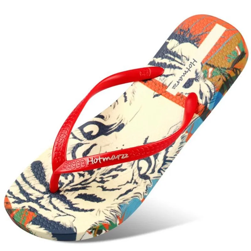 

New Women Designer Flip Flops Cartoon Tiger Slippers Beach Sandals Summer Shoes Pool Shower Shoes