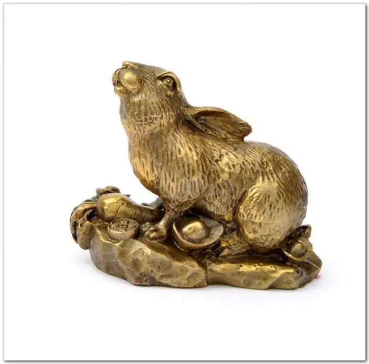 Chinese Horoscope Chinese Zodiac Handmade Rabbit Collectible statue