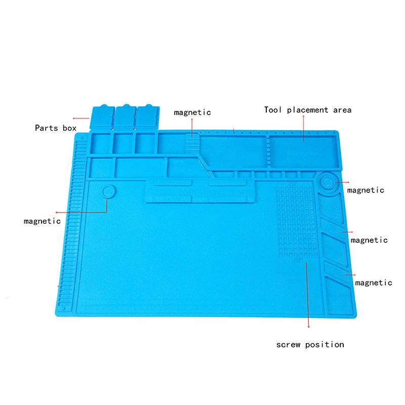 Паяльная станция Ремонт изоляционная прокладка Esd теплоизоляция рабочий силиконовый коврик термостойкая площадка техническое обслуживание платформы