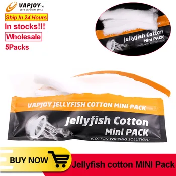 

Original Vapjoy Jellyfish organic vape cotton Mini Pack for RDA RTA RDTA Atomizer E-Cigarette wickcotton VS Wotofo cotton