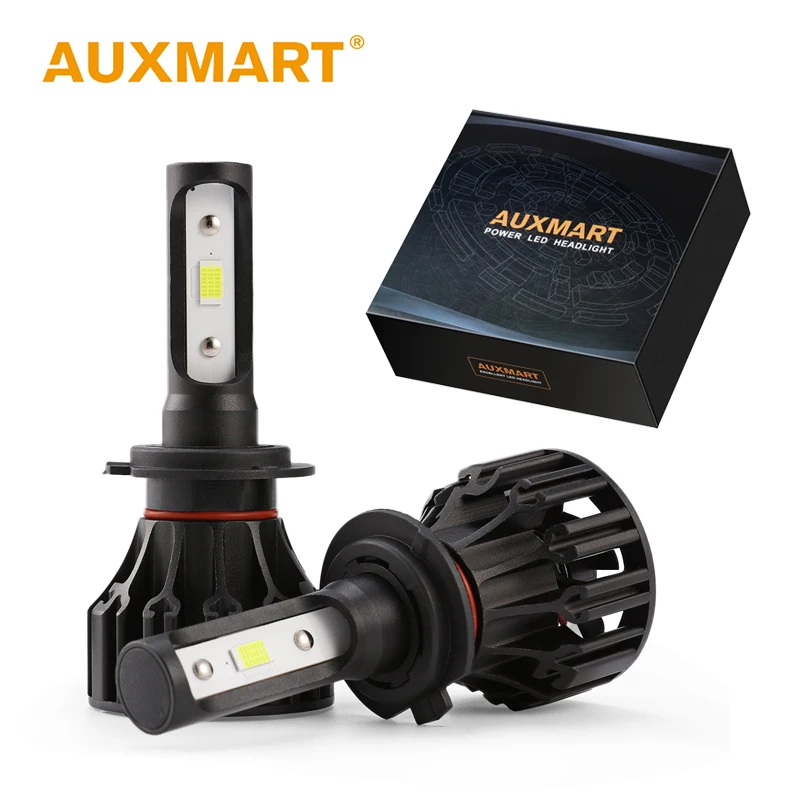 Auxmart Автомобильные фары H7 H4 H11 светодиодные лампы H1 HB3 9005 HB4 9006 H3 авто 72 Вт 8000lm