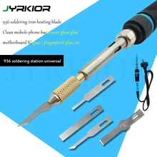936 Soldering iron Heating Blade For Mobile phone Back Cover Glass Glue Remove Tool Mainboard Glue Fingerprint IC repair Tool 2018 newest protable oca glue remove electric screwdriver phone repair tools lcd cover remove glue explosion screen repair