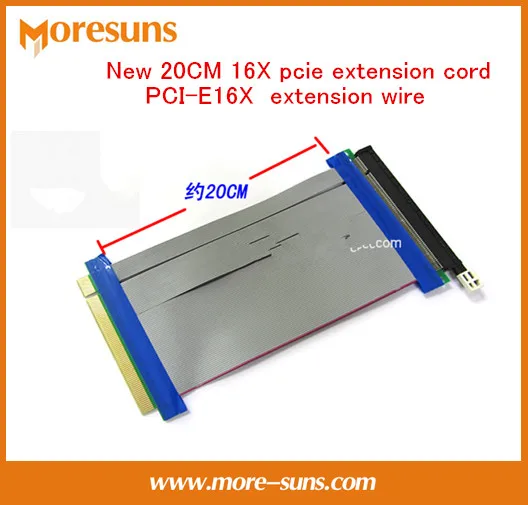 Free Ship New 16X pcie extension cord PCI E16X extension wire 16X video