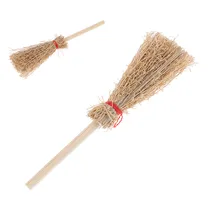 1/12 миниатюрный деревянный бамбуковый кукольный домик, набор со щеткой, мини бытовые чистящие инструменты, микро Ландшафтный декор, аксессуары для кукольного дома