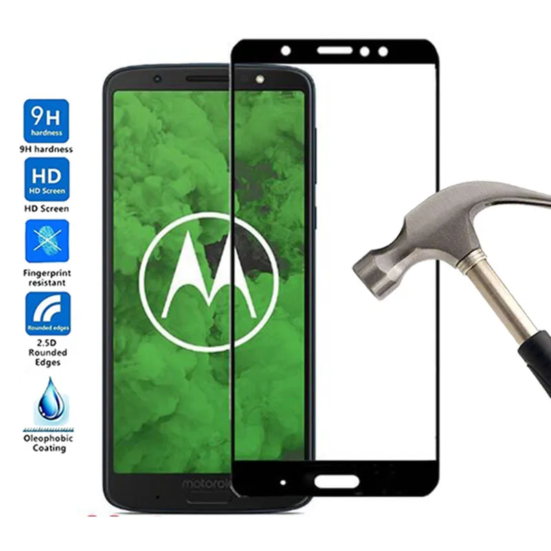 Full Cover 9H Premium Screen Protector For Moto G6 Play