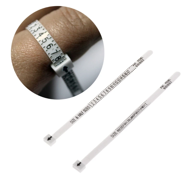 

Ring Sizer Scale Gauge Finger Stick Mandrel Measurement Jewelry Tools Check Size