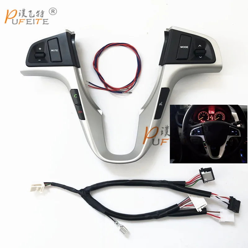 car multifunction steering wheel button For Hyundai VERNA SOLARIS Steering wheel audio volume music control button switch