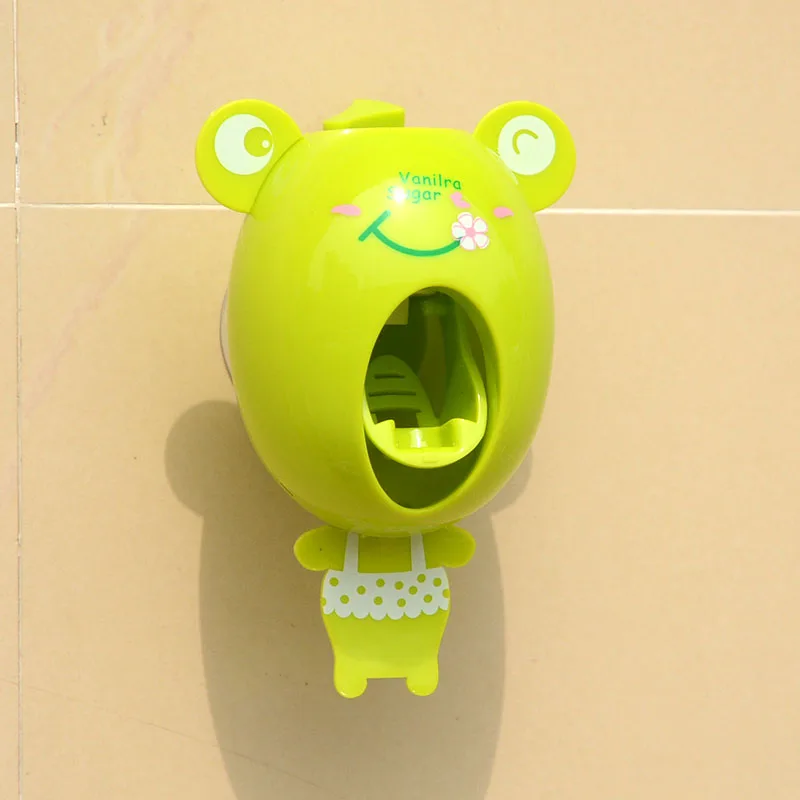 Cartoon Toothpaste Dispenser Strong Suction Sucker Bathroom Accessories Set Toothbrush Holder Automatic Tooth Brush Holder Child Cartoon Toothpaste Dispenser Strong Suction Sucker Bathroom Accessories Set Toothbrush Holder Automatic Tooth Brush Holder Child