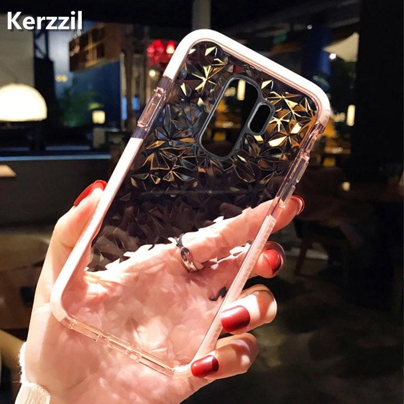 Чехол Kerzzil для Samsung Galaxy S8 S9 Plus роскошные противоударные мягкие чехлы с 3D алмазным