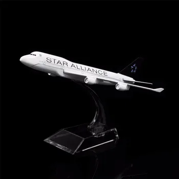 

1:400 16cm Star Alliance Airlines Boeing 747 Metal Airplane Model Office Decoration Toy Gift Idea