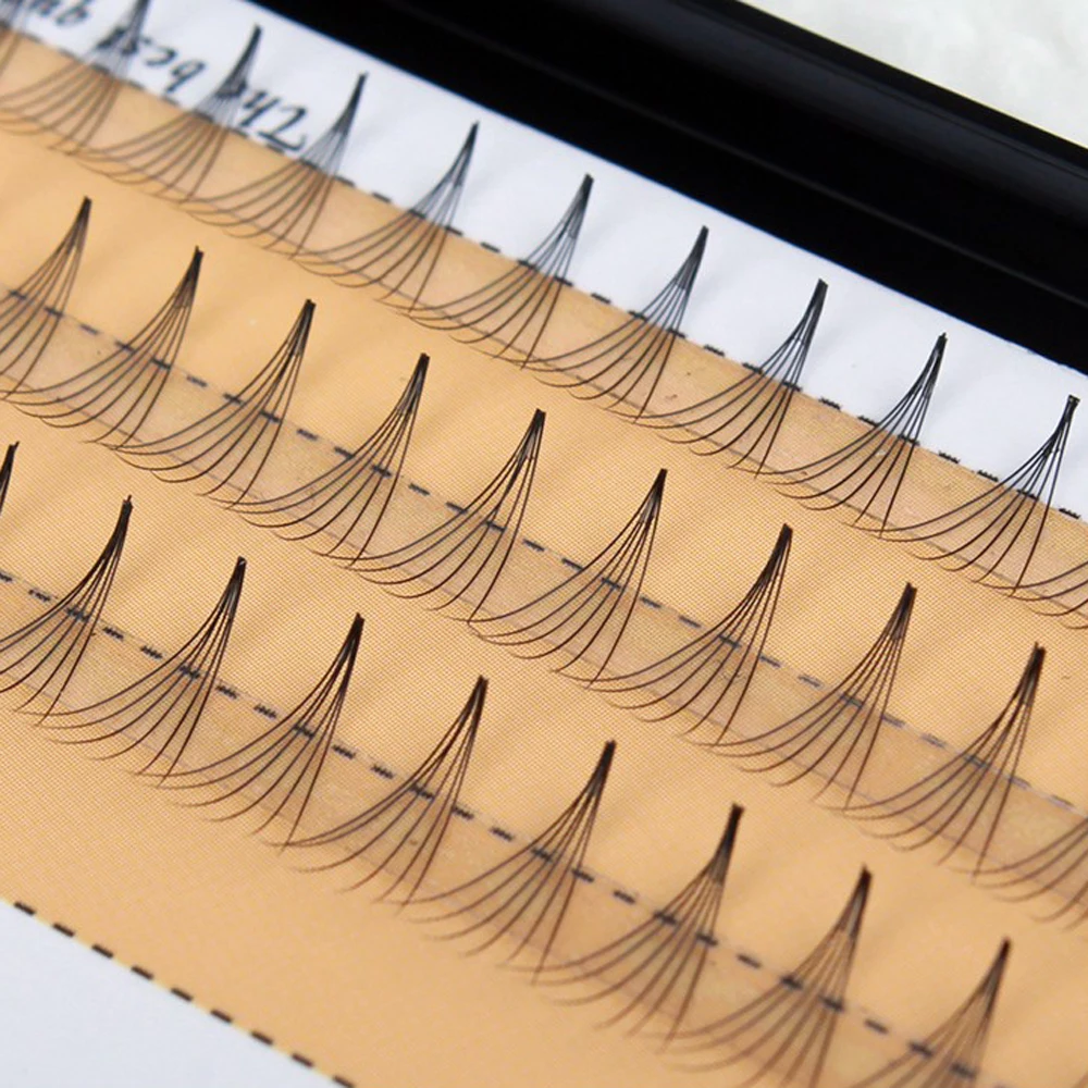 

1 Set Women Soft 0.07 C 6D Wave Individual Eyelashes Silk False Eye Lashes Extension Mink Black Makeup Tools