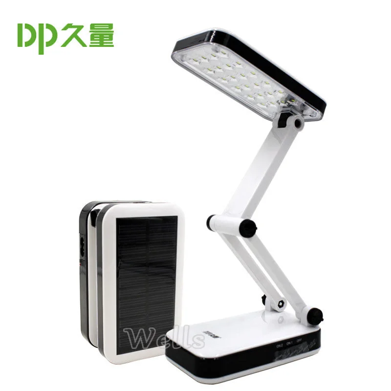led Table Lamp Solar battery rechargeable foldable and Adjustable Desk Lamps With 24LEDs Reading so