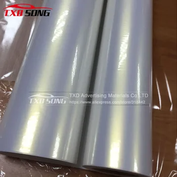 

30cm*152cm/Lot High quality Pearl white chameleon car sticker Chameleon glossy pearl white car wrap film with air free bubbles