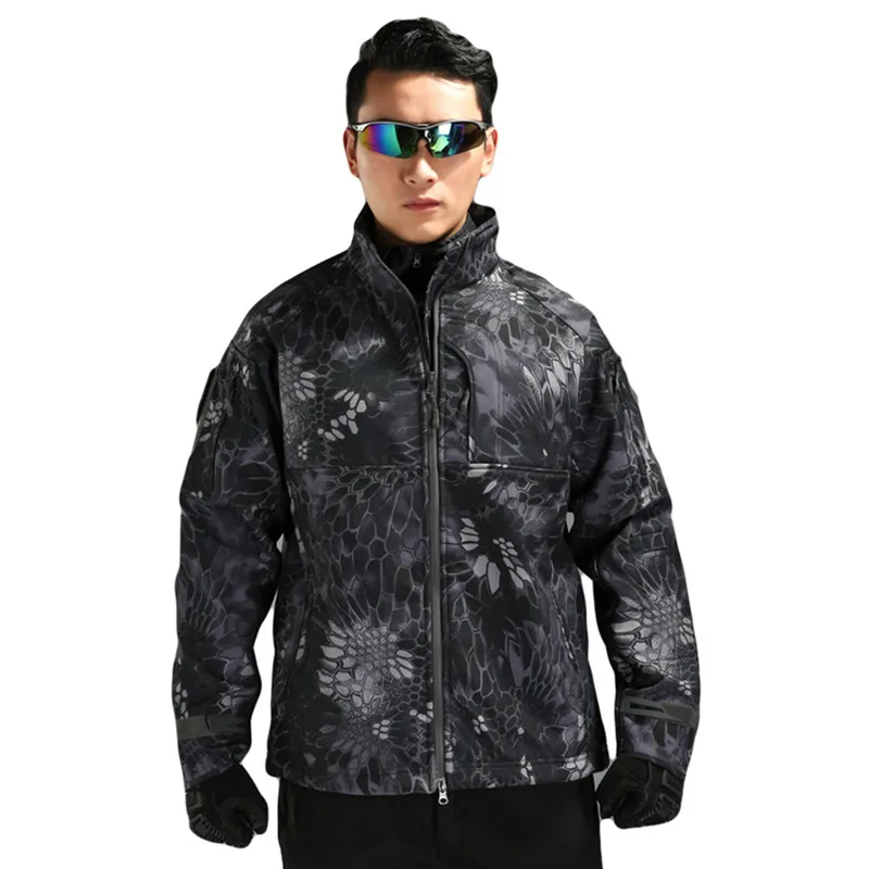 Preise MEGE Männer Mode Militär Jagd windjacke Jacke Taktische Haifisch Softshell Standcollar Fleece mäntel Armee Camouflage Kleidung