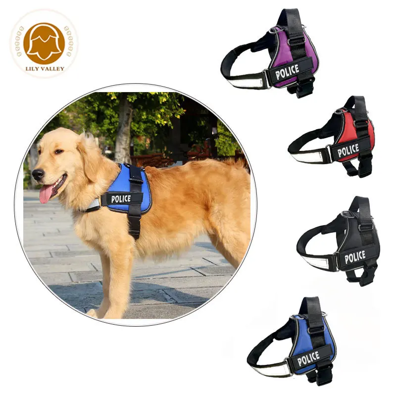 

Nylon Dog Harness Comfortable Mesh Padded Vest Dog Harness for Pets Reflective Straps with Safety Buckle Training Pet Products