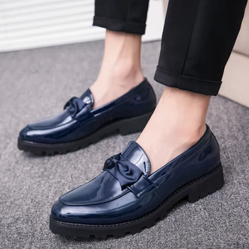 

GUDERIAN Fashion Patent Leather Shoes Man Business Dress Shoes Men Oxford Formal Wedding Men Shoes Zapatos De Vestir Para Hombre