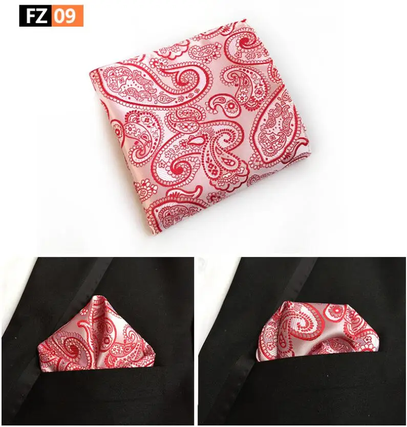 Высокое качество полиэстер Материал Бизнес оснащен карманным полотенцем Мода Взрыв мужской платок карман полотенце - Цвет: FZ-09