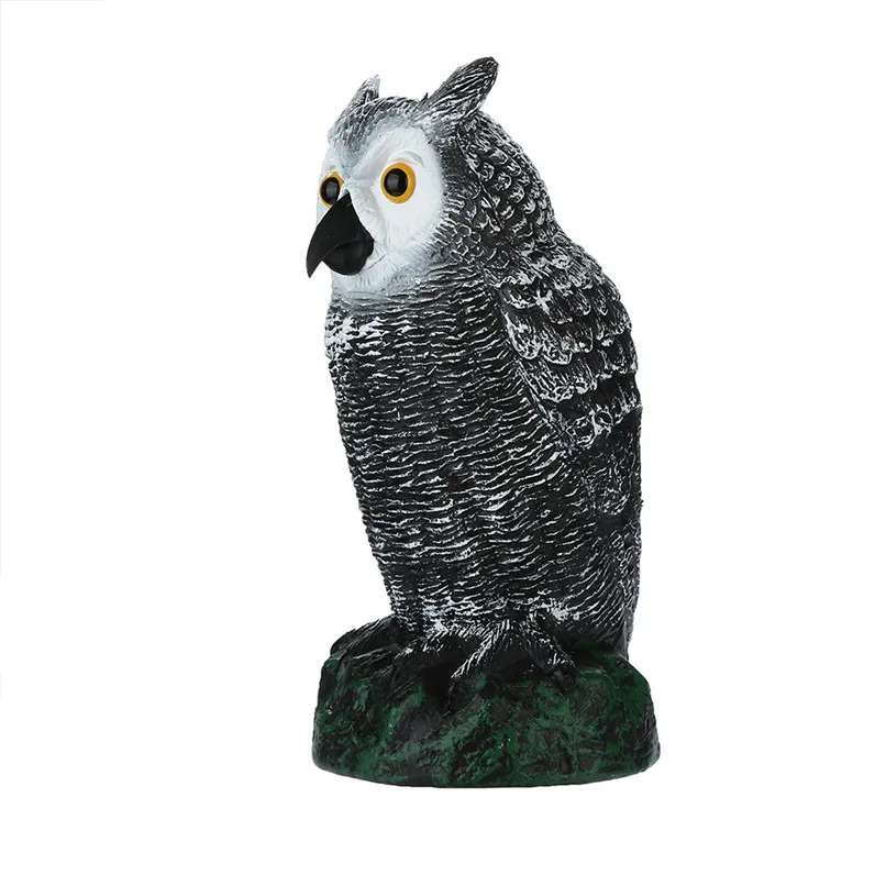 Owl model Large Realistic Owl Decoy Head Weed Pest Control Crow Scarecrow Home Garden decoration #2h01 (2)