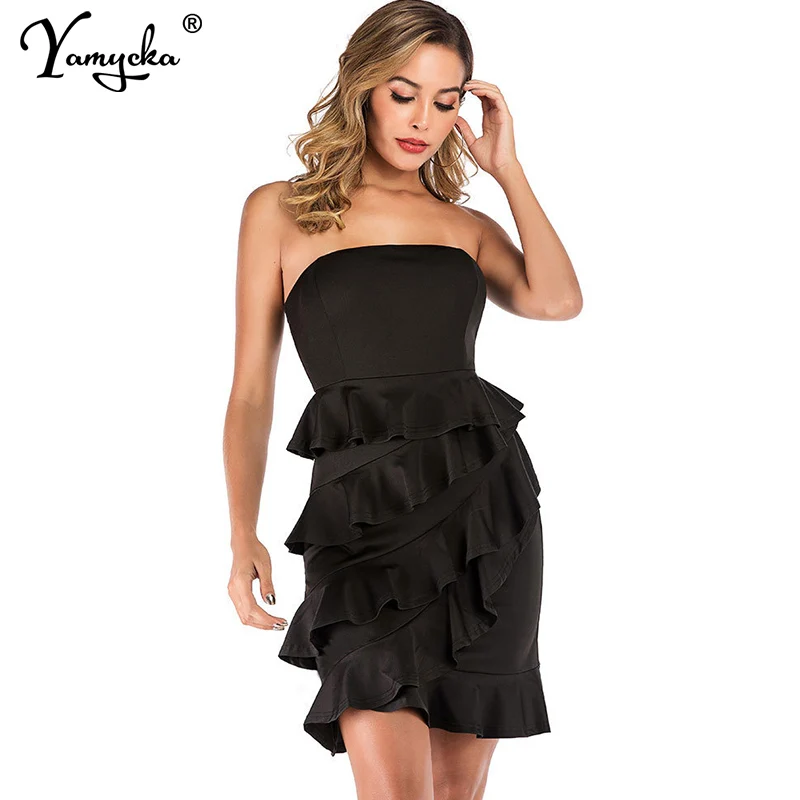 

Sexy Summer beach Strapless Bodycon elegant Women Dress irregular Mini Backless off shoulder Night club Party Dresses Vestido HL