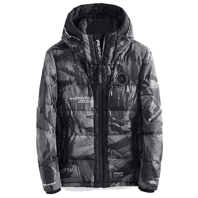 

Drop shipping Military Camo Thick Warm Winter Jacket Men Parka Hooded Windproof Outerwear Winter Coat AXP149