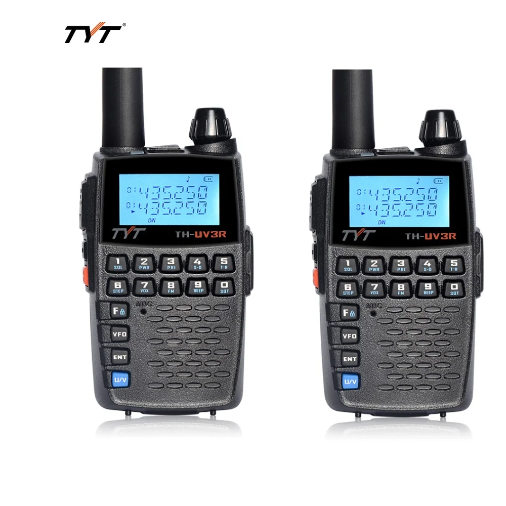 2qty TYT UV-3R Dual Band двухстороннее Радио VOX VHF/UHF Портативный ham передатчик Мини рации репитерное смещение открытый домофон