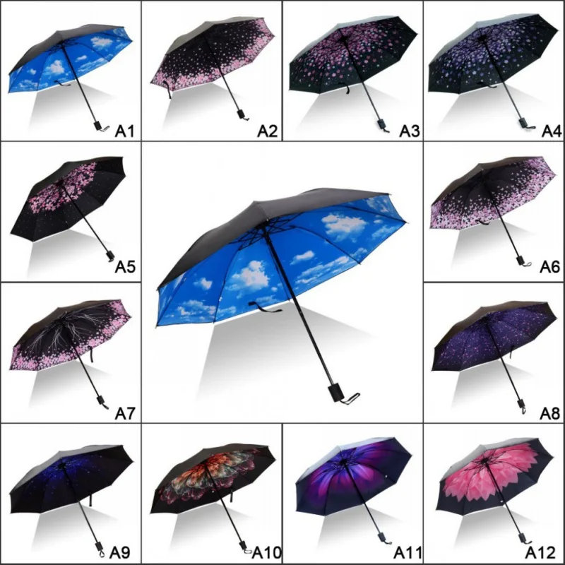 Женский Мужской солнечный и дождливый Umberlla перевернутый обратный зонт от солнца и дождя для автомобиля большие ветрозащитные дорожные УФ Зонты TY