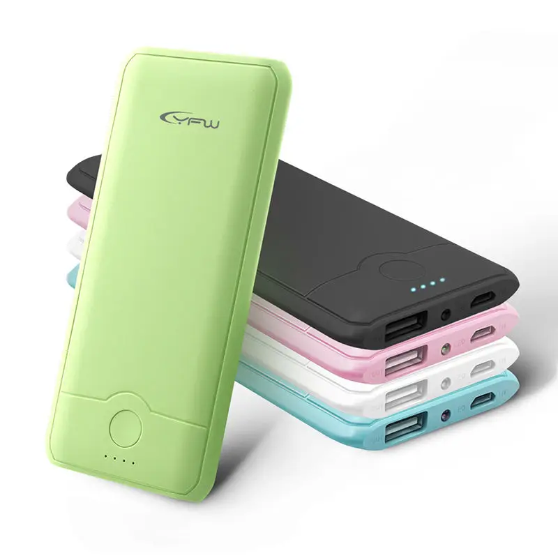 YFW Ultra thin Portable Battery Charger 4000mAh Power Bank Colorful