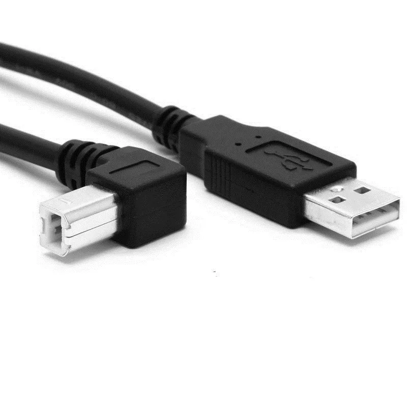 

200pcs Standard USb 2.0 A type male to B type up angled 90 degree Cable for printer scanner & external Hard disk 1.5m 5ft