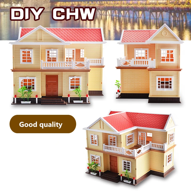 JMU СЕМЬЯ DIY hous игрушки с светильник мебель и кукла большой цвет коробка посылка