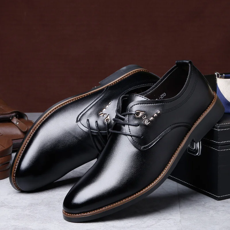 Buy Fashion Men Business Dress Shoes Pointed Toe