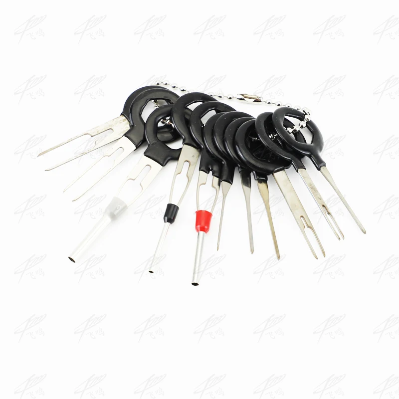 11 pcs Auto Car Plug Circuit Board Wire Harness Terminal Extraction Pick Connector Crimp Pin Back Needle Remove Tool Set