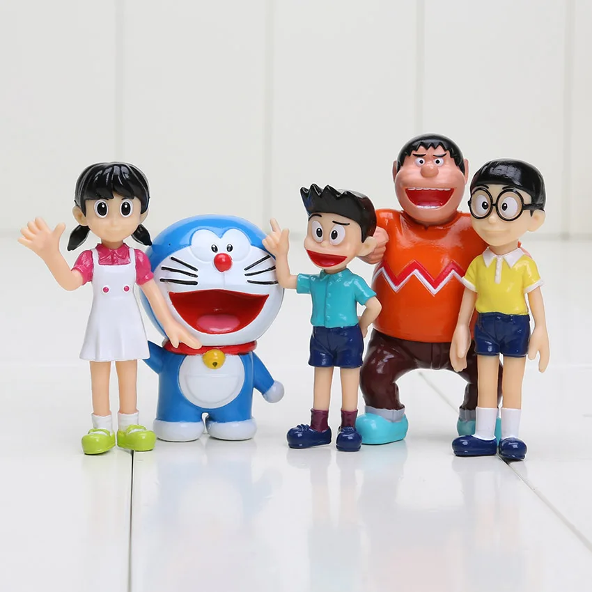 5 шт./компл. Doraemon цифры Nobita nobi Минамото Шизука konta Такеши большой G honekawa suneo Doraemon ПВХ фигурку Игрушечные лошадки