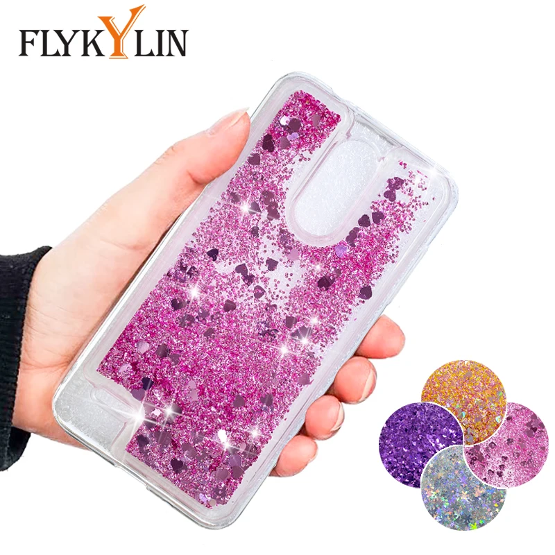 FLYKYLIN Glitter Liquid Case For LG K8 2018 Lv3 Lv7 Stylo 4 Q Stylus X Power3 Cover Bling Quicksand Soft TPU Silicone Coque |