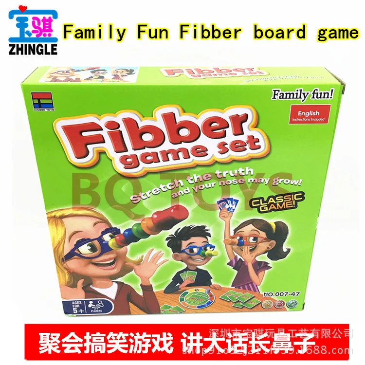 Английский FIBBER игровой набор очки длинный нос говорить большие слова лежать шахматная доска весь человек Забавная детская игра
