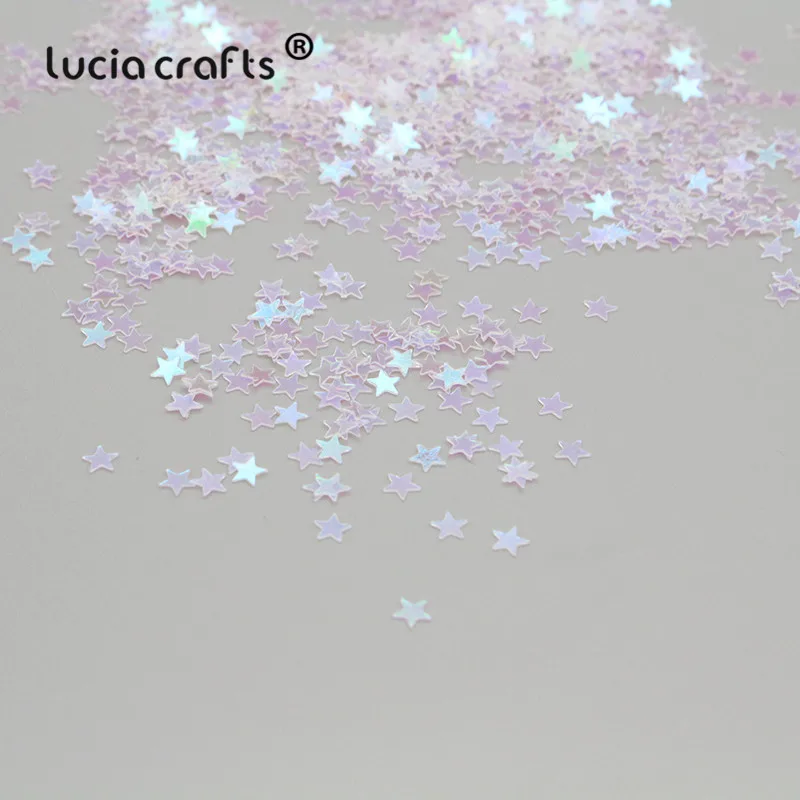 Lucia crafts 4 мм 20 г белая звезда чешуйчатая Радужная чашка свободные блестки DIY Скрапбукинг свадебные украшения для ногтей D0107