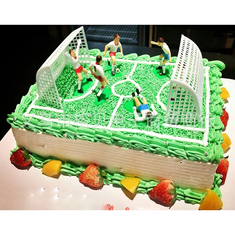 8 шт. фигурки для футбольного торта, декор для футбольного футболиста, украшения для торта на день рождения, набор для мальчиков, футбольного фаната, сына, друга, мужчины, вечерние сувениры