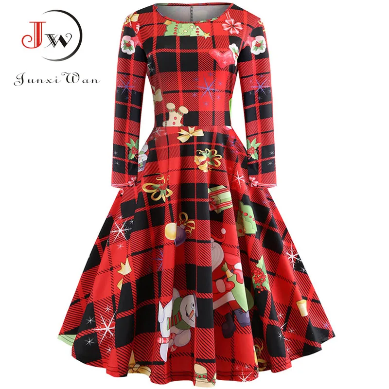 

Plus Size Winter Dress Women Long Sleeve Elegant Vintage Party Dresses Autumn Bodycon Christmas Dress jurken robe femme ete