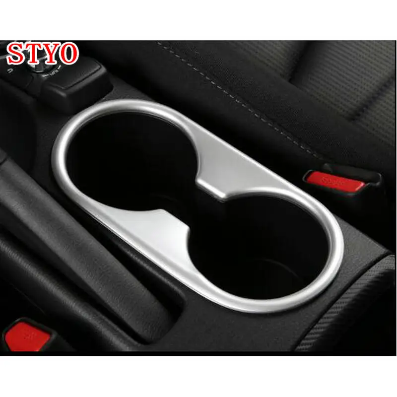 

STYO Car ABS Interior front Water Cup Frame Cover Trim For LHD Mazda1 CX3 CX-3 2017 2018