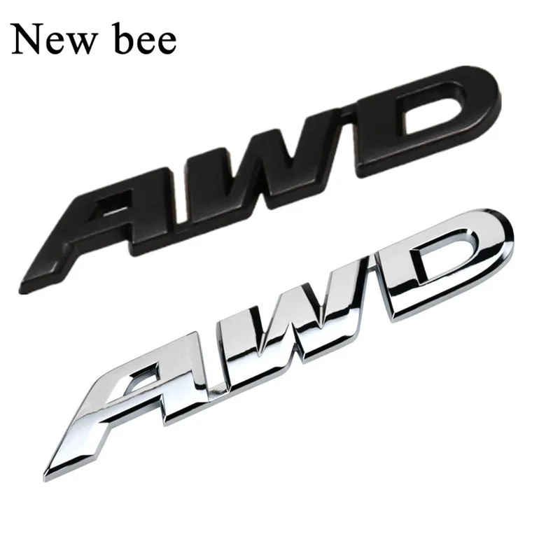 Silver 4x4 4 wheel drive Metal Chrome Racing Emblem Badge Decal Sticker Car Logo