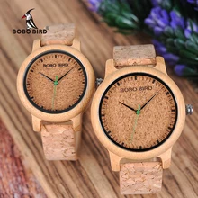 Бобо птица любит Бамбука часы Relojes Mujer relogio feminino Элитный бренд кварцевые наручные часы с пробкой группа для Для мужчин Для женщин
