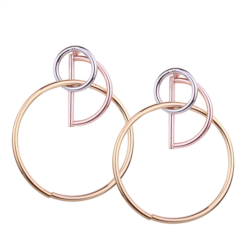 Boucles d oreille женские серьги 2018 Геометрические элементы драпировки Модные сплав