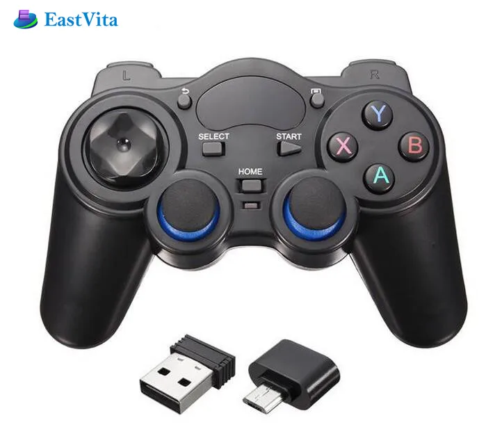 

BEESCLOVER 2.4G Hz Wireless Game Controller Gamepad Game Control Joystick USB RF Receiver for micro USB Android TV Tablet r25