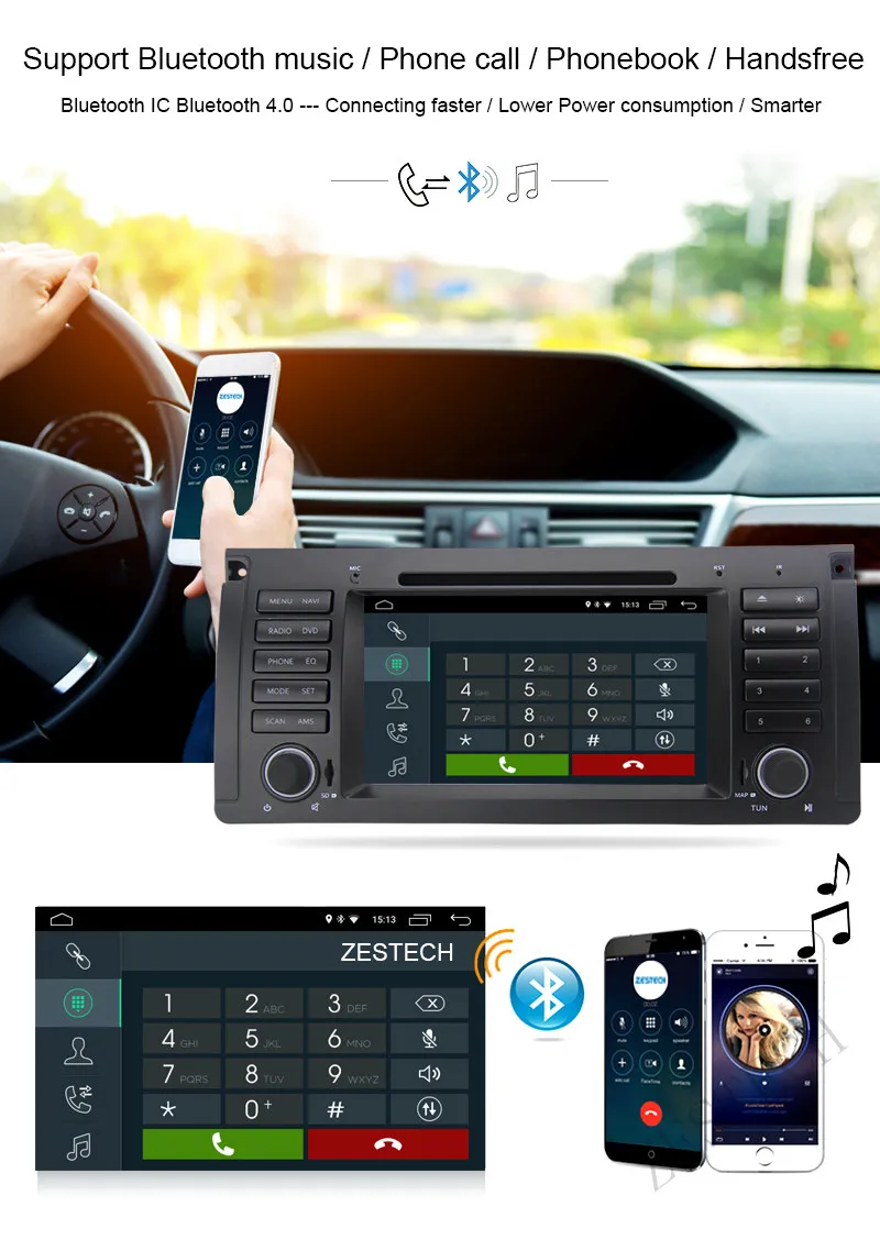 Top ZESTECH android 8.0 2 din radio dvd player for bmw e46 support bmw carplay autoradio GPS video Car DVD multimedia Player 10