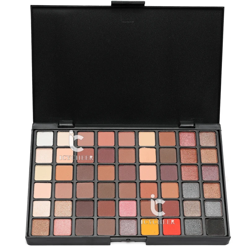 ICYCHEER 54 Colors Makeup Eye Shadow Palette Shimmer & Matte Eyeshadow Waterproof-Professional Natural Bronze Smokey Cosmetic