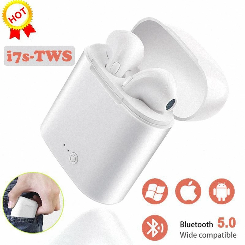 Новые I7s TWS беспроводные Bluetooth наушники с мини-зарядным боксом для Iphone X 6 7 8 plus Samsung