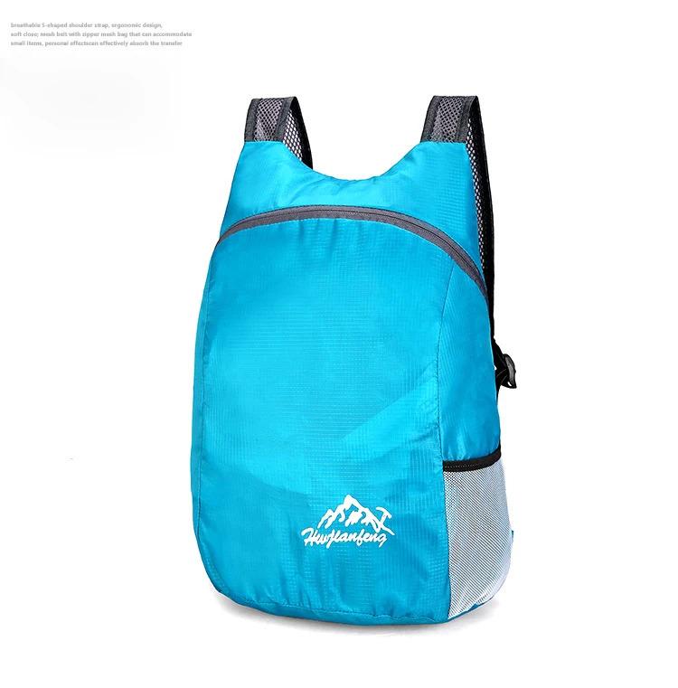 S. IKRR портативный нейлоновый рюкзак для путешествий, однотонный простой складной рюкзак на молнии, водонепроницаемая складная сумка для женщин и мужчин
